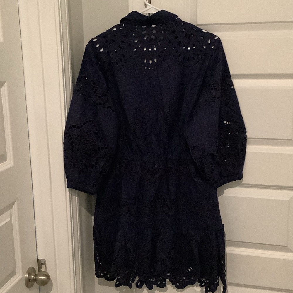 Cara Cara Navy Eyelet Dress, Brand New - Picture 3 of 3